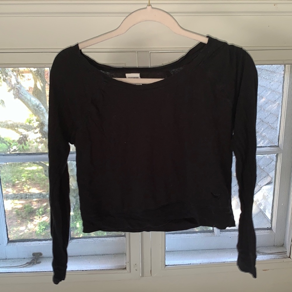Pink Black Long Sleeve Top